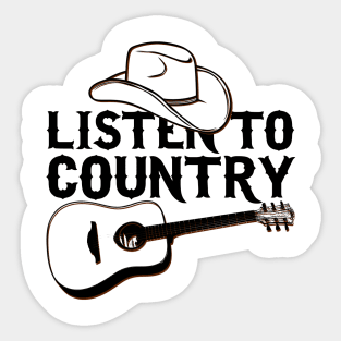 Listen to Country Sticker